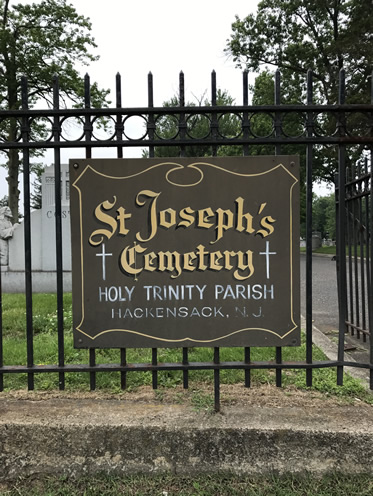St Joseph's Cemetery sign